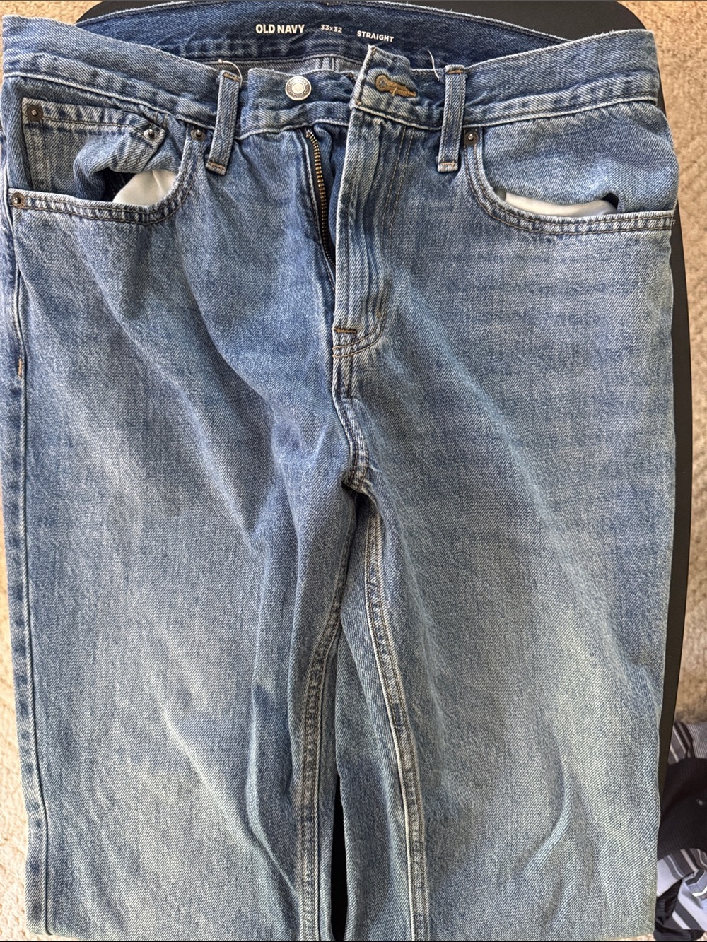 Old Navy Men’s Medium Wash Straight Jeans Size 33x32